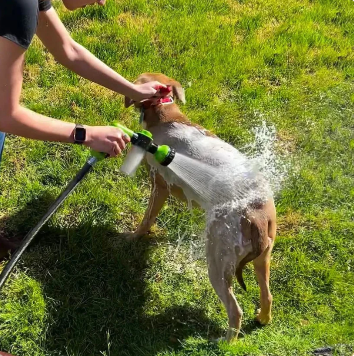 Vovvedusch – Skumspruta för hund | 8 spraylägen